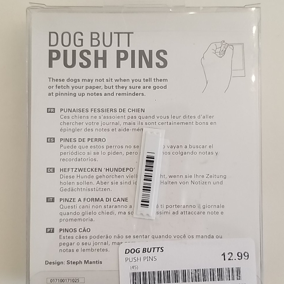 Last chance! NIB Kikkerland Dog Butt Push Pins - Picture 4 of 5